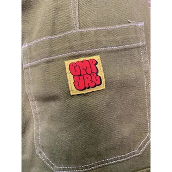 Campuru Olive Green Cargo Pants with Patch Detail - Picture 2 of 9
